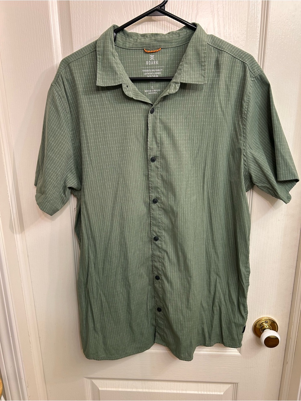 Roark Bless Up Green Short Sleeve Button-Down Shirt